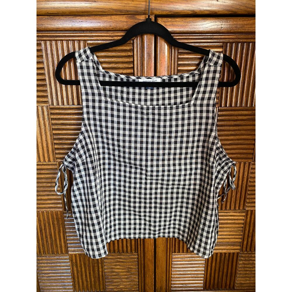 American Eagle Gingham tie-side tank size XL